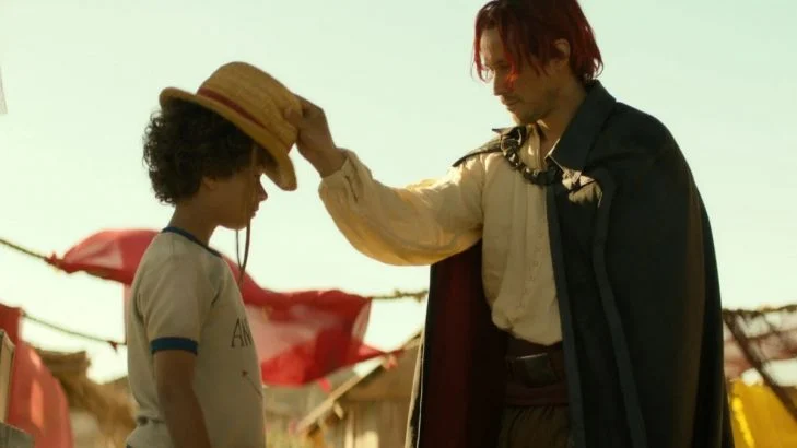 Luffy enfant et Shanks